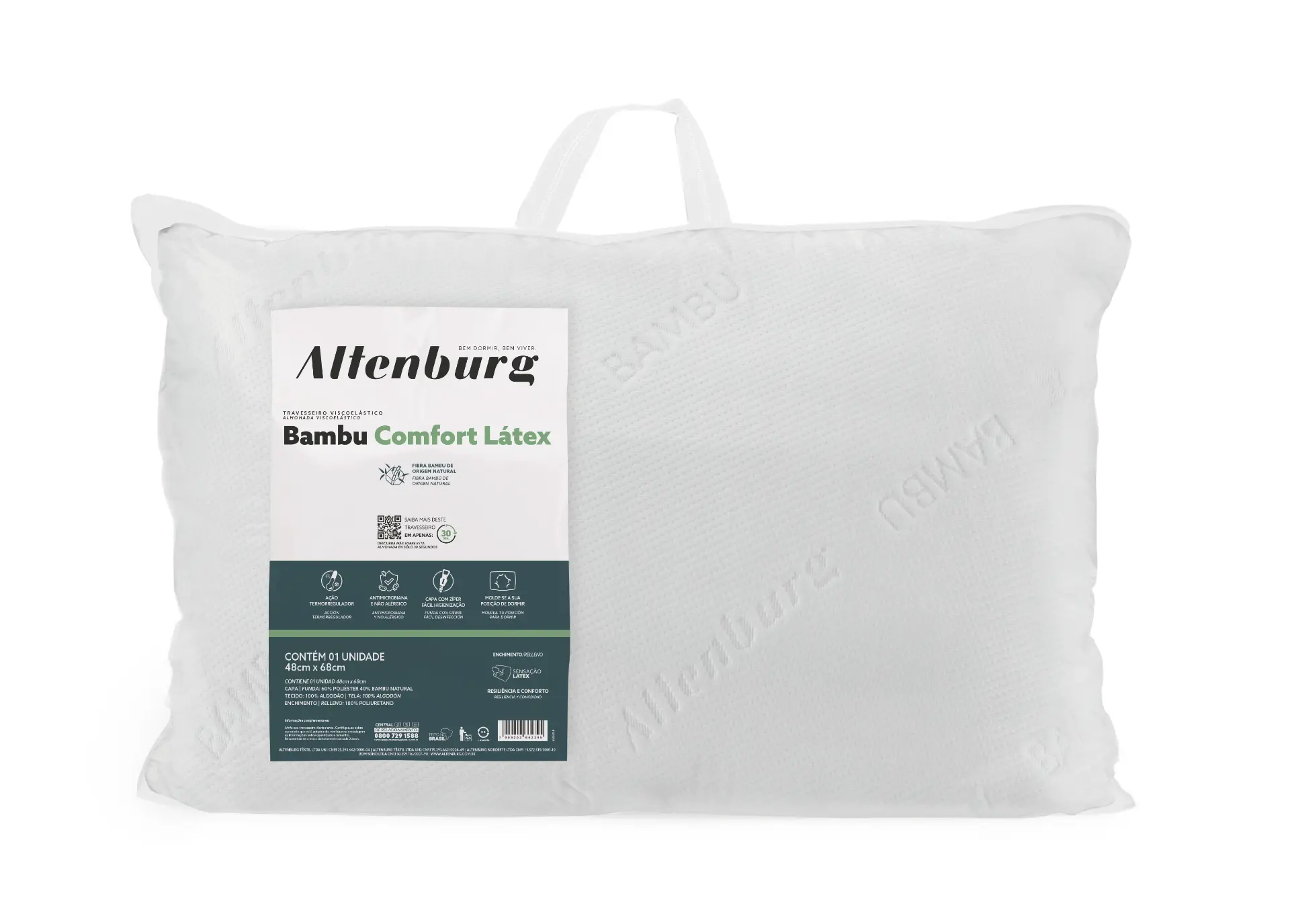 Travesseiro Altenburg Bambu Comfort Látex